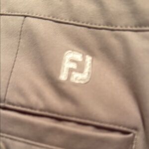 FootJoy Tan Golf Pants Smooth Cotton-Blend